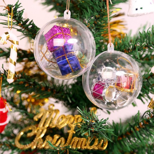 Clear Plastic Ornaments Xmas